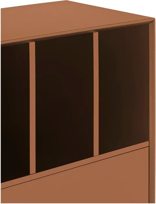 Cassettiera color mattone 166x98x45 cm Platt – Teulat