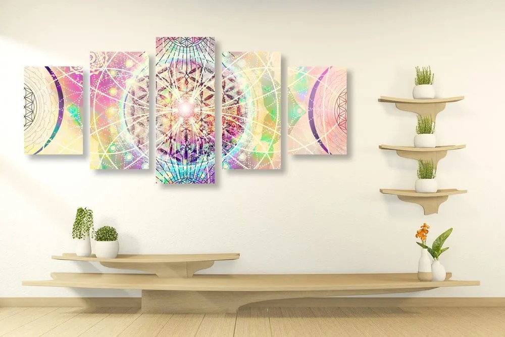 Quadri 5 pezzi – Mandala in un design interessante