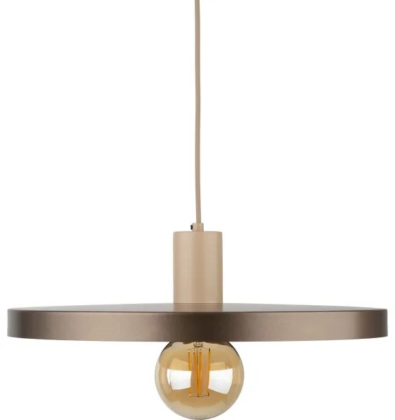 Lampadario a sospensione con filo SILA 1xE27/15W/230V diametro 40 cm marrone/beige