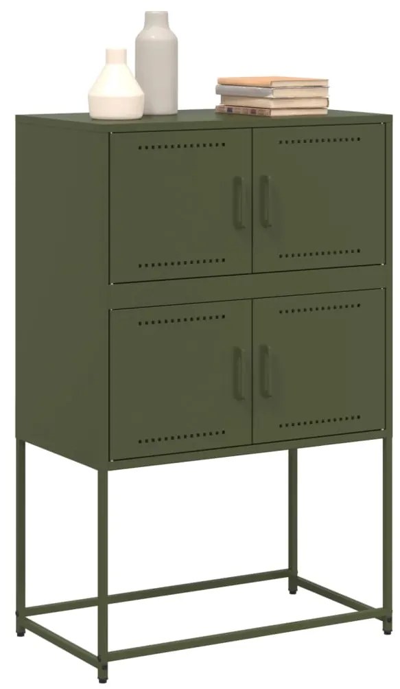 Credenza verde oliva 68,5x38,5x107 cm in acciaio