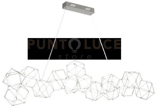 Lampada a sospensione lineare lucciola 14 acciaio inossidabile led ...