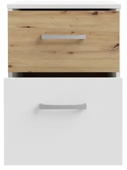 Comodino URO rovere artisan/bianco