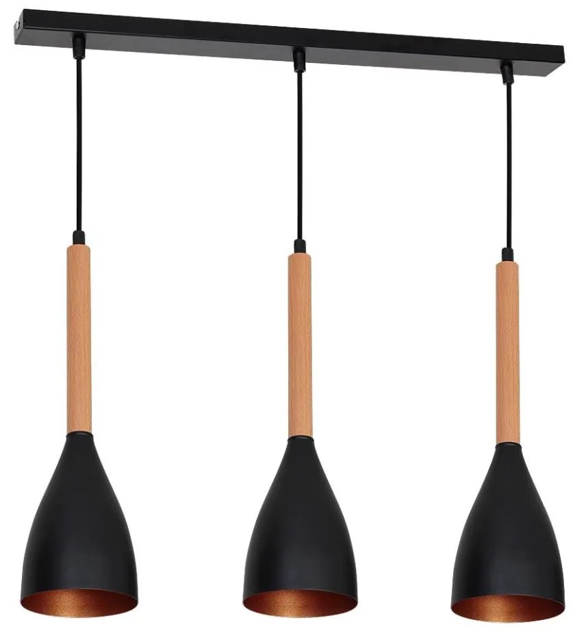 Lampadario a sospensione con filo MUZA 3xE27/60W/230V