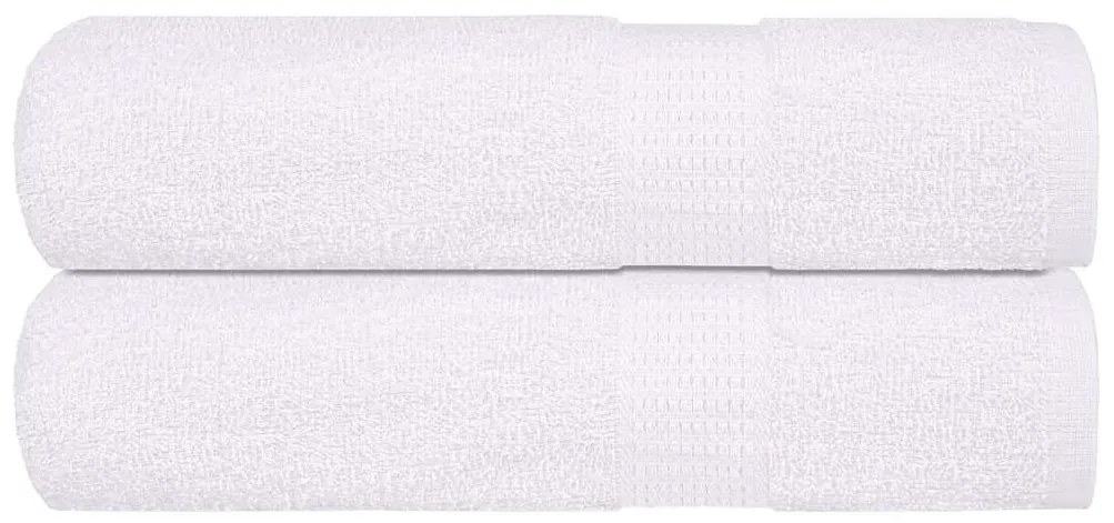 Asciugamani 2 Pz Bianchi 50x100 Cm 360 G/m² 100% Cotone /
