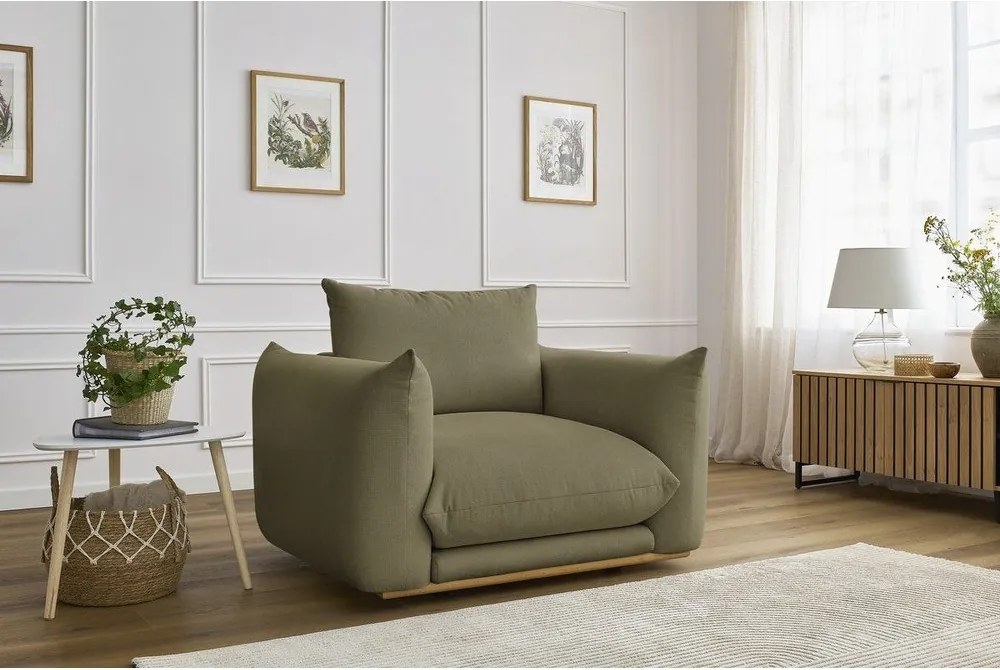 Poltrona in verde chiaro Ernest – Bobochic Paris