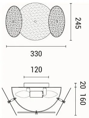 Applique 2xE14/40W/230V