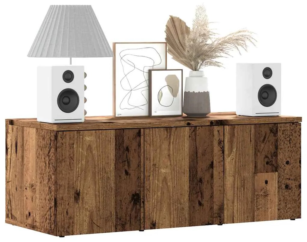 Mobile Porta Tv Legno Vecchio 80x34x30 Cm İn Legno Multistrato /