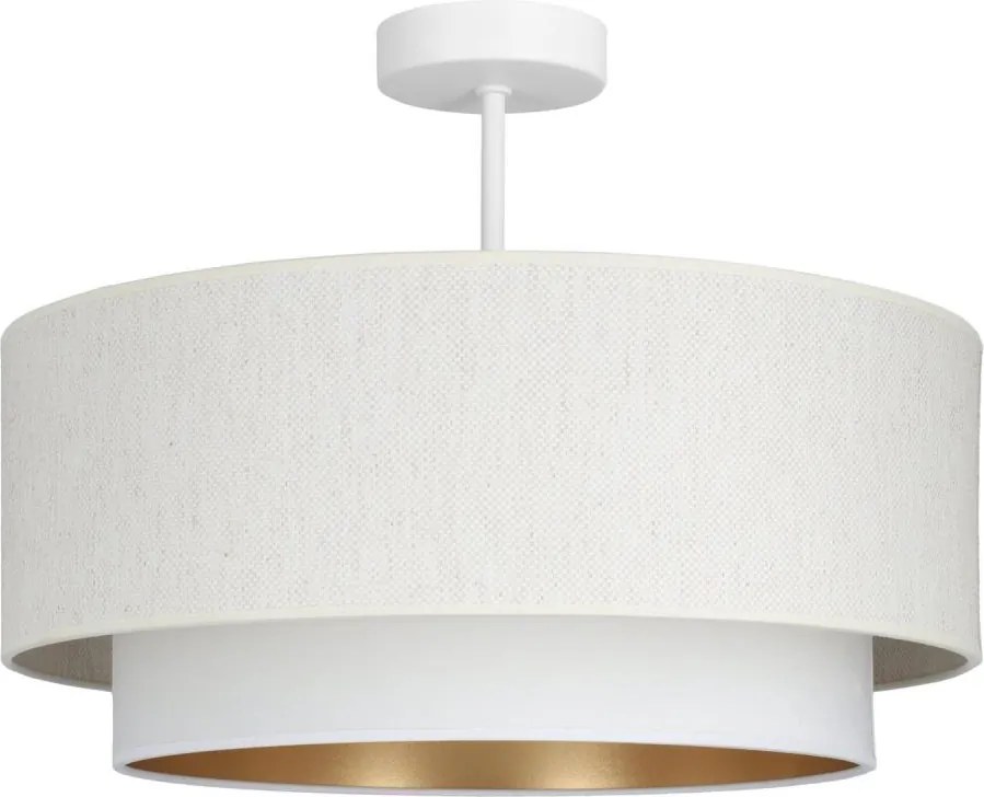 Plafoniera NATIA 1xE27/60W/230V Ø 45 cm bianca