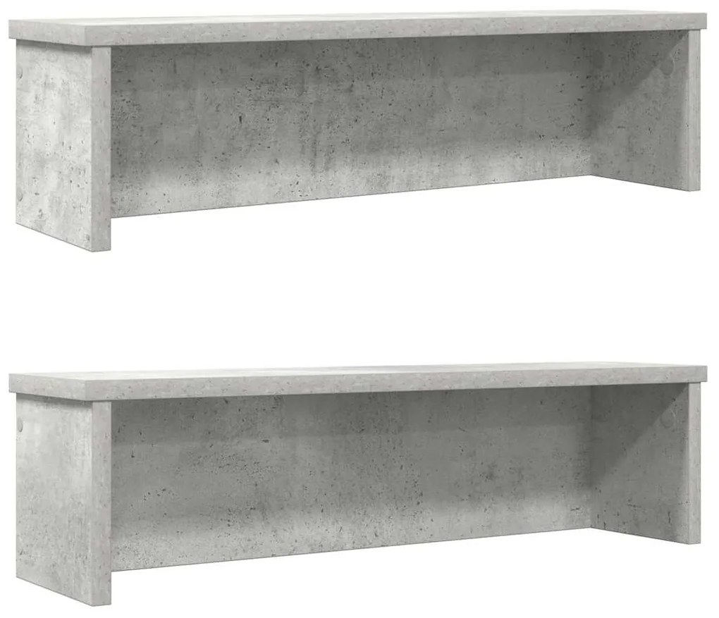 Scaffali Da Cucina Impilabili 2 Pz Grigio Cemento 50x15x16 Cm /