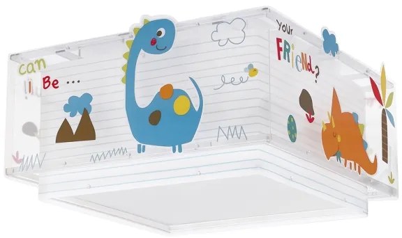 Dalber 73456 - Plafoniera per bambini DINOS 2xE27/60W/230V