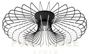 Filo lampada da soffitto diametro 100cm  titanio a led 2700k 4568lm...