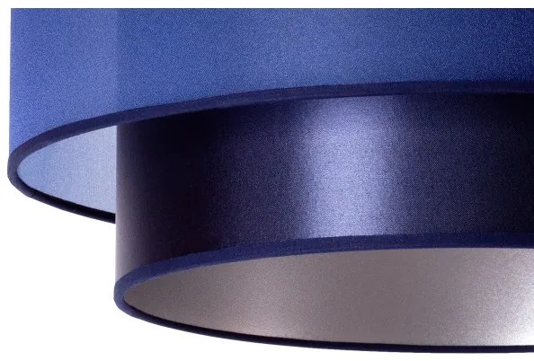 Duolla - Lampadario a sospensione con filo NANTES 1xE27/15W/230V diametro 45 cm blu/argento