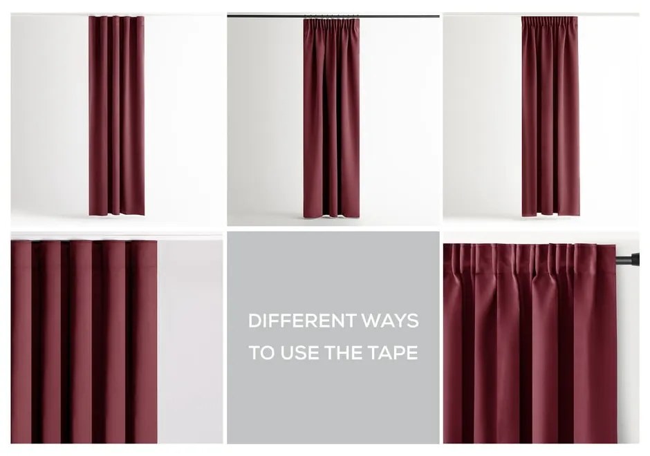 Tenda termoisolante/parzialmente oscurante burgundy 140x245 cm Kierra – Restilo