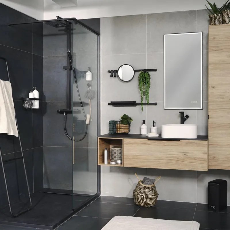 Colonna per mobile bagno Neo SENSEA 1 anta P 35 x L 30 x H 154 cm rovere miele legno