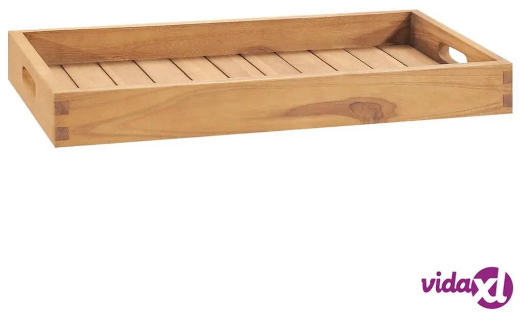 vidaXL Vassoio da Portata 60x35 cm in Legno Massello di Teak