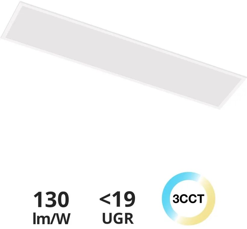 Pannello LED 120x30 42W CCT Bianco Variabile UGR19 con driver Philips Colore Bianco Variabile CCT