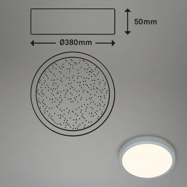 Briloner 3704-014-Plafoniera LED dimmerabile RUNA LED/22W/230V silver+RC