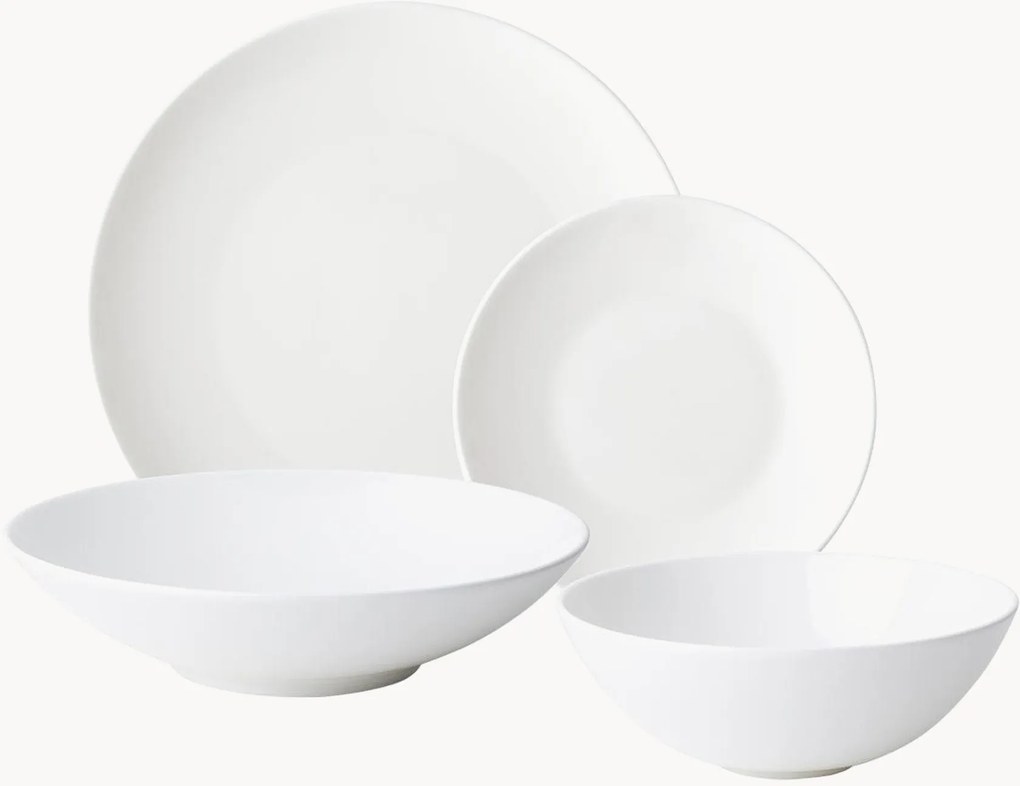 Servizio di piatti in porcellana Premium, 4 persone, set da 16