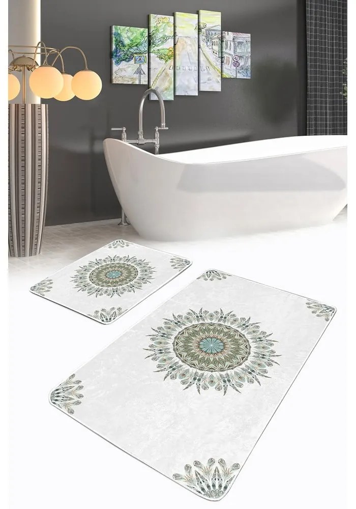 Tappetini da bagno bianchi in set da 2 60x100 cm - Mila Home