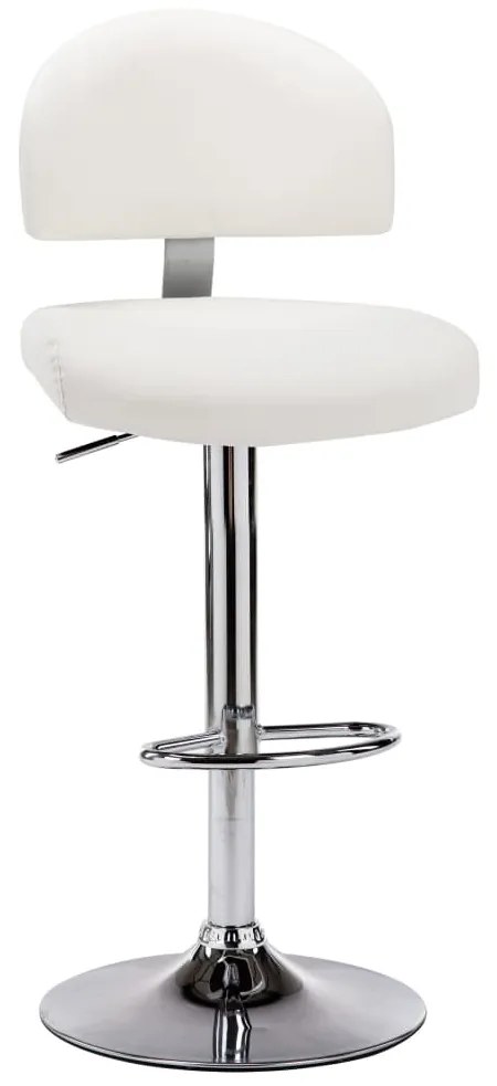 Sgabello Da Bar Bianco İn Similpelle /