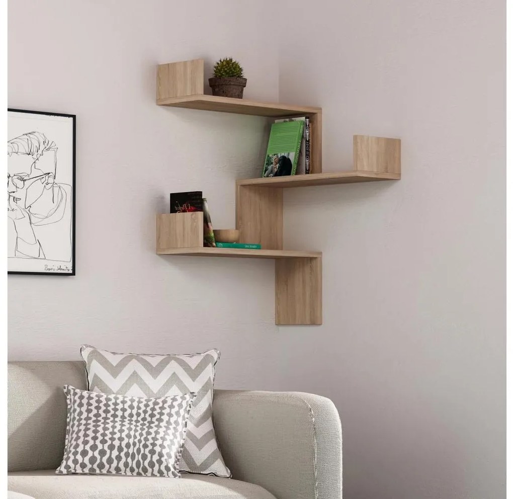 Mensola angolare LUKSA 90x60 cm marrone