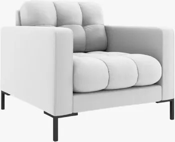 Poltrona Mamaia in tessuto Bouclé gambe nere – L87 cm