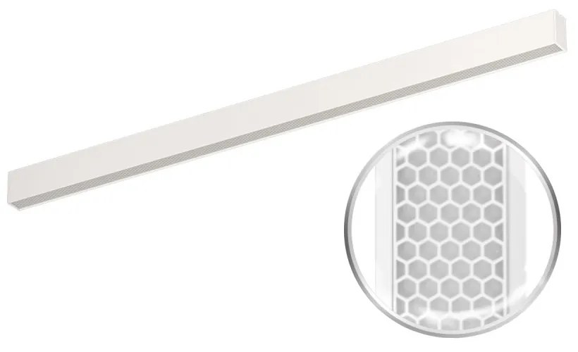 Plafoniera Lineare LED 40W 120cm DALI2 - driver Philips Bianca o nera Colore Bianco Variabile CCT, Colore del corpo Bianco