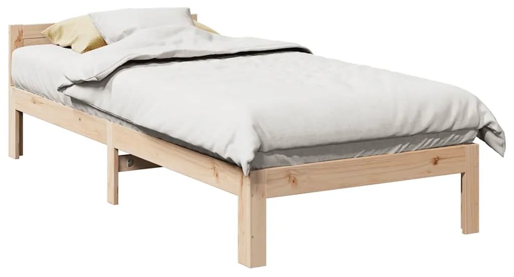 Giroletto Senza Materasso 90x200 Cm İn Legno Massello Di Pino /