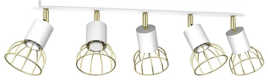 Luce Spot DANTE 5xGU10/25W/230V bianco/oro