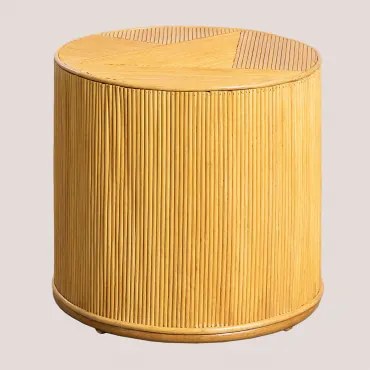 Tavolo ausiliario in ratán (Ø50 cm) Balenty Marrone Rattan - Sklum