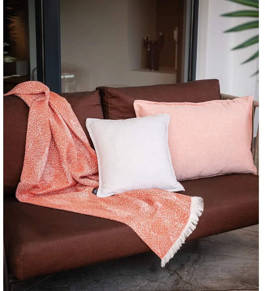 Plaid rosso con cotone Dotty , 140 x 180 cm Diamond - Euromant