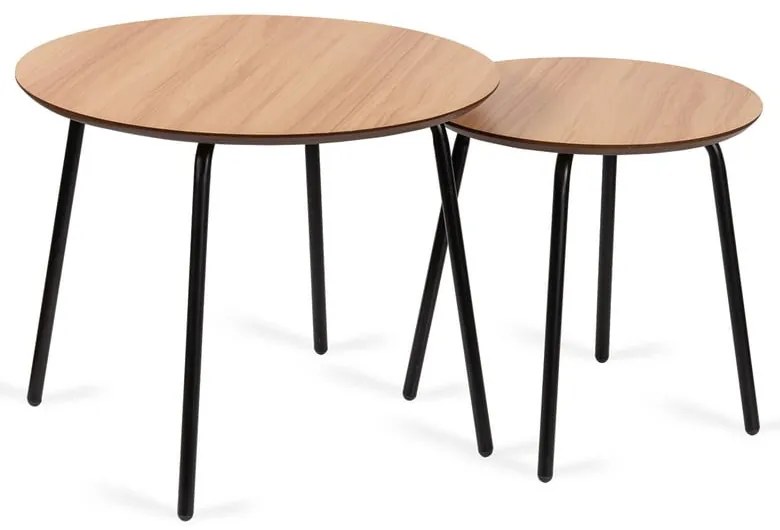 Set di tavolini rotondi Luke di colore neutro 2pz, ø 55 cm - Bonami Essentials