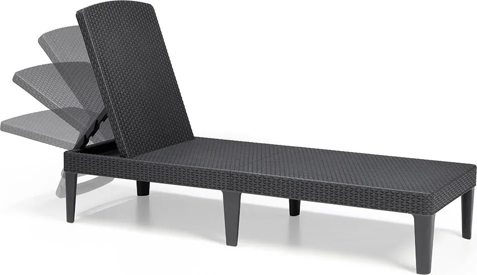 Lettino Prendisole da Giardino 187,5x58x29 cm in Resina Keter Jaipur Antracite...