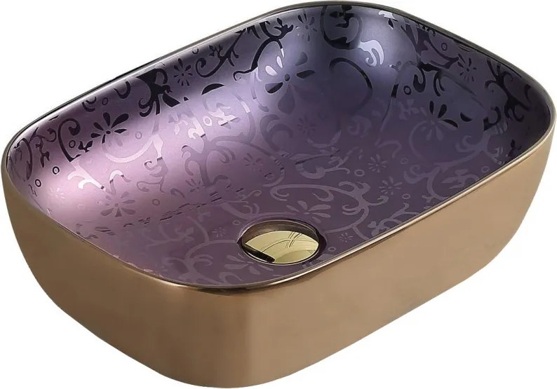 Mexen Rita lavabo da appoggio 45 x 32 cm, viola - 21084557