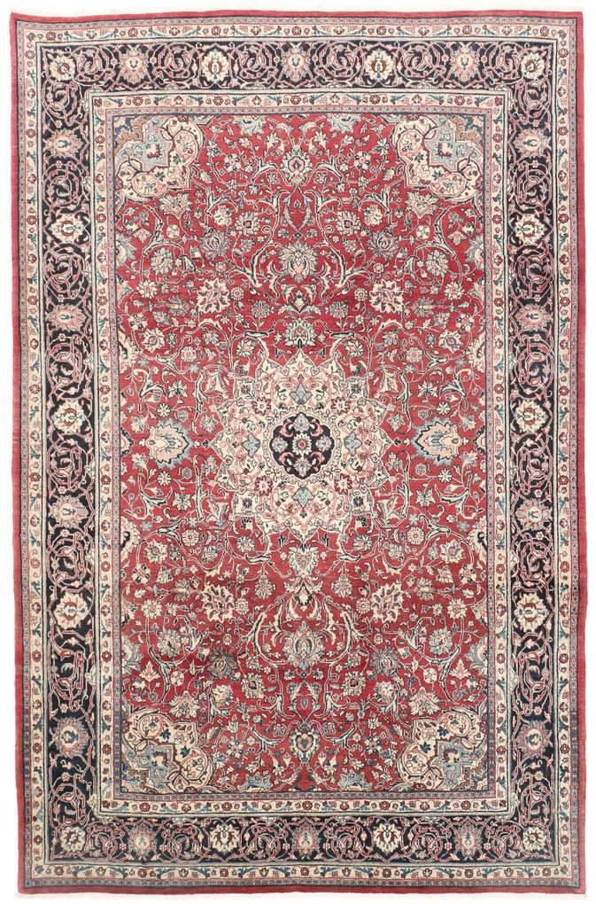 Sarouk Tappeto 340x220 (Iran) Annodato A Mano