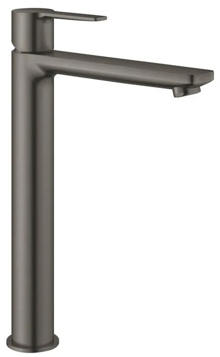 Rubinetto per lavabo getto laminare cristallino Lineare grigio spazzolato GROHE