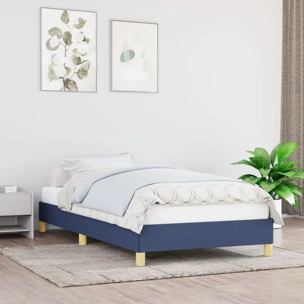 Giroletto Senza Materasso Blu 90x190 Cm İn Tessuto /