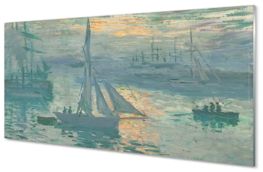 Quadro in vetro Alba - claude monet 100x50 cm