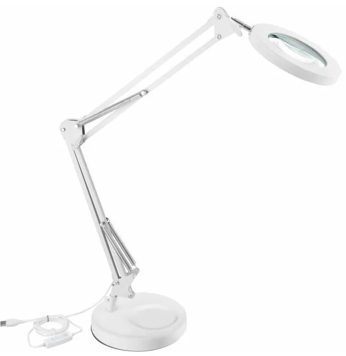 Extol - Lampada da tavolo LED dimmerabile con una lente d'ingrandimento LED/8W/5V 2900/4500/7500K bianco
