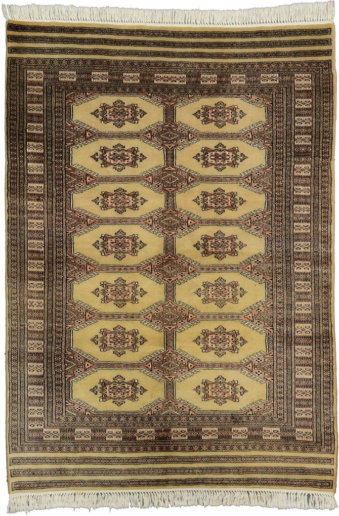 Bokhara Tappeto 170x130 Verde (Pakistan) Annodato A Mano
