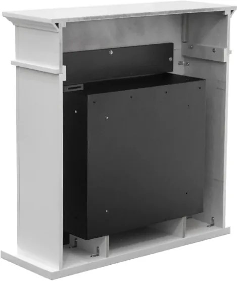 Camino a bioetanolo biocamino da terra JEFFERSON Bianco L 89,5 x H90,5 x P28