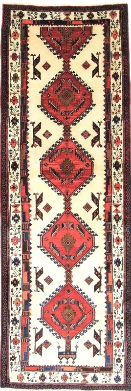 Meshkin Tappeto persiano 100x300 Beige (Iran) Annodato A Mano