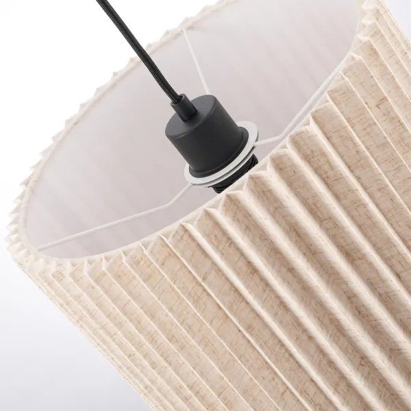 Brilagi - Lampada a sospensione con cavo NORDIC WAVE 1xE27/15W/230V Ø 32 cm lino/nero