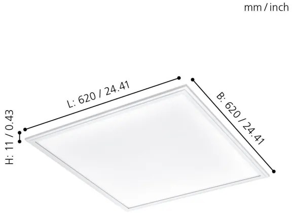 Eglo 96154 - Pannello LED da soffitto SALOBRENA LED/40W/230V