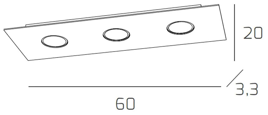 Plafoniera Moderna Rettangolare Path Vetro Foglia Oro 3 Luci Gx53