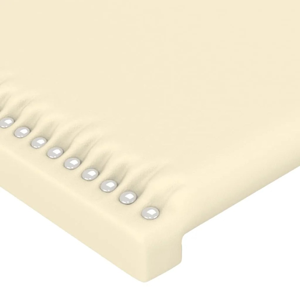 Testiera a led crema 103x16x78/88 cm in similpelle