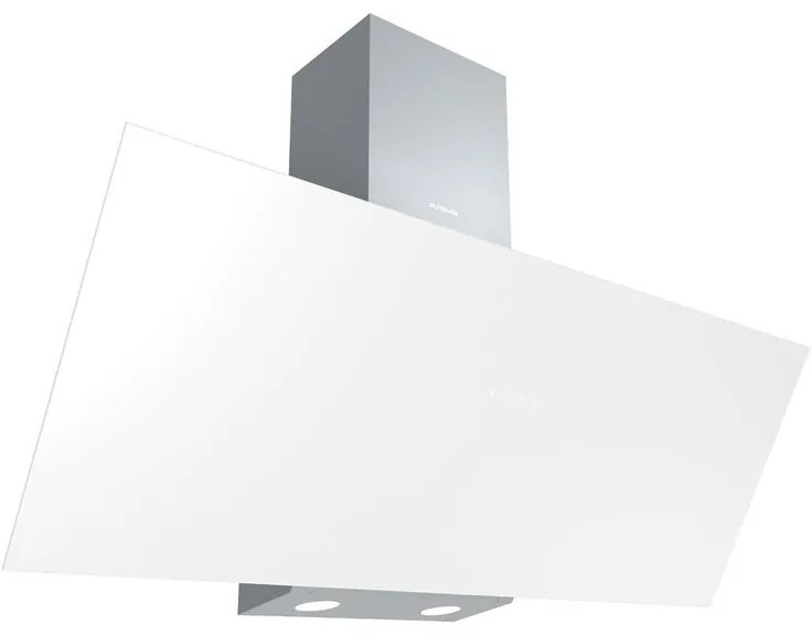 Cappa a parete 3481 vetro dritto SILVERLINE bianco L 90 cm