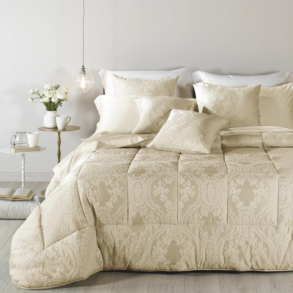 Trapunta Matrimoniale Florence Dreaming, in raso jacquard