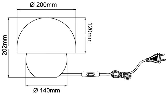 Brilliant - Lampada da tavolo NALAM 1xE14/40W/230V grigio/cenere