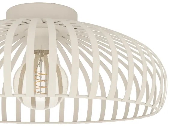 Eglo 901747 - Plafoniera MOGANO 1xE27/40W/230V diametro 43 cm color crema
